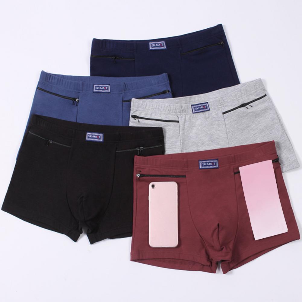Boxer Brief Pack Cotton - Sous-vêtements à poches pour hommes, slip