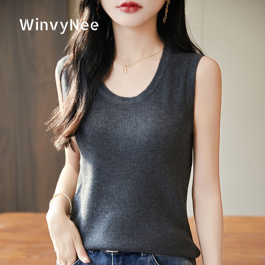 WinvyNee Débardeur basique côt - Tank Top Ribbed avis et prix