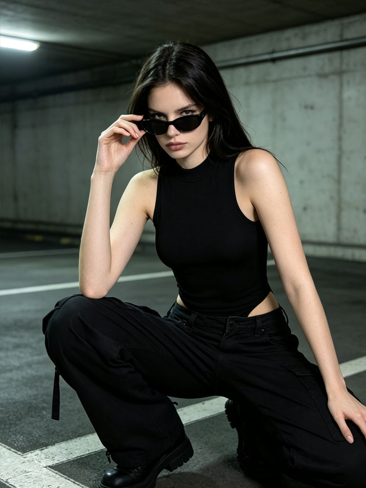 Combinaison basique sans manch - Tank Top Ribbed avis et prix